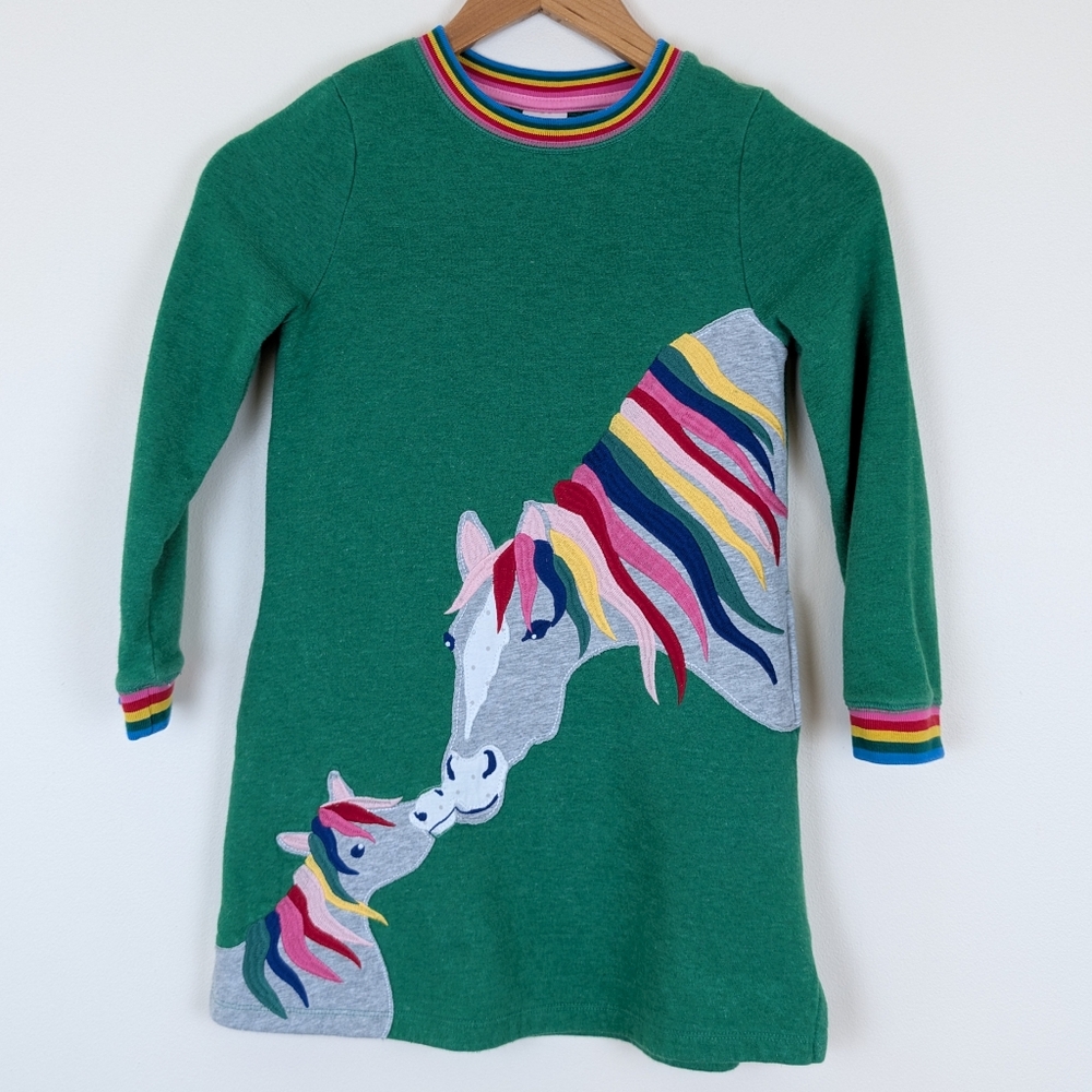 Mini Boden Rainbow Mane Horses Girl's Dress